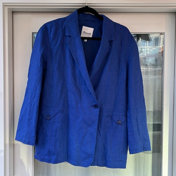 Madewell Double Breasted Linen Blazer - Picture 6 of 12